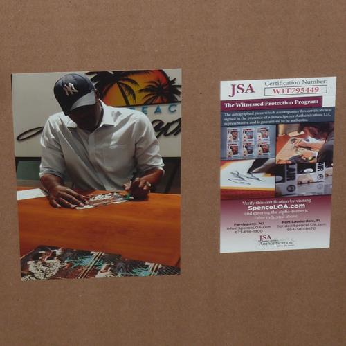 Larry Johnson Autographed Grandmama Deluxe Framed 8x10 Photo - JSA