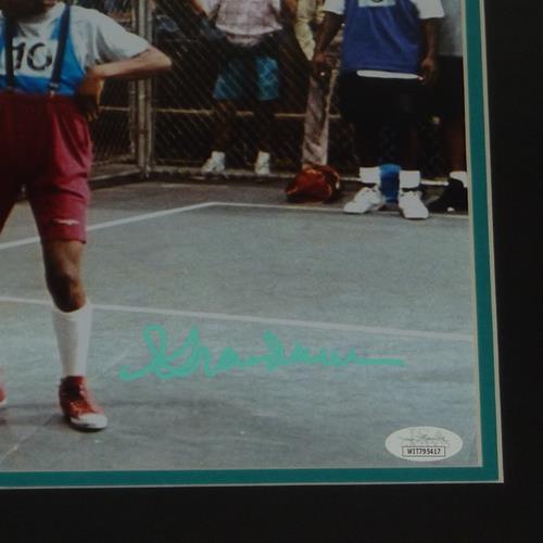 Larry Johnson Autographed Family Matters with Steve Urkel Deluxe Framed 11x14 Photo w/ Grandmama - JSA