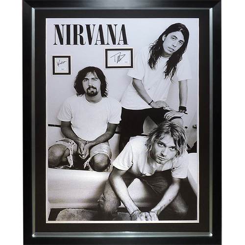 Sold at Auction: Advertising Poster Nirvana Kurt Cobain Dave Grohl Music