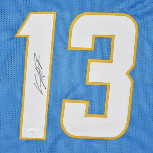 Keenan Allen Autographed Los Angeles Chargers (Powder Blue #13) Custom Jersey - Beckett