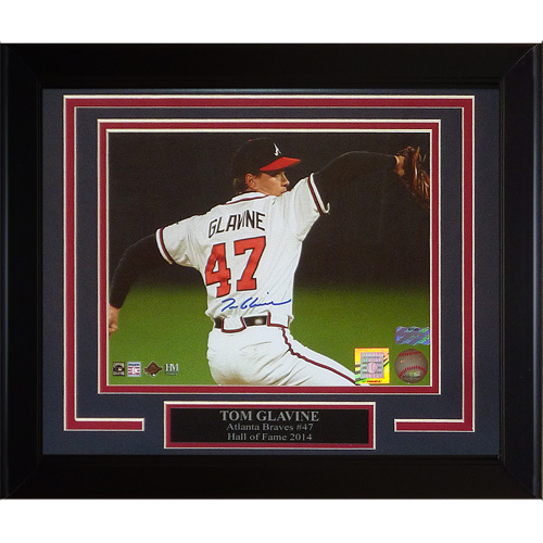 Tom Glavine Autographed Altanta Braves Deluxe Framed 8x10 Photo - Radtke