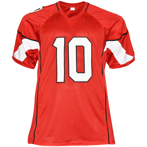 Deandre Hopkins Autographed Arizona Cardinals (Red #10) Custom Jersey - JSA