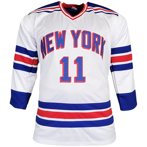 Mark Messier Autographed New York (White #11) Custom Hockey Jersey - JSA
