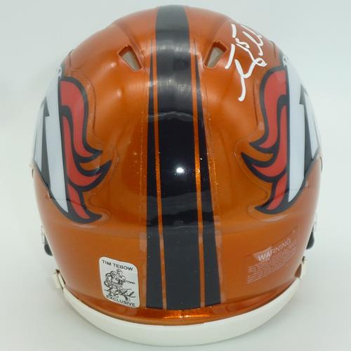 Tim Tebow Autographed Denver Broncos (FLASH Alternate) Mini Helmet - Tebow Holo