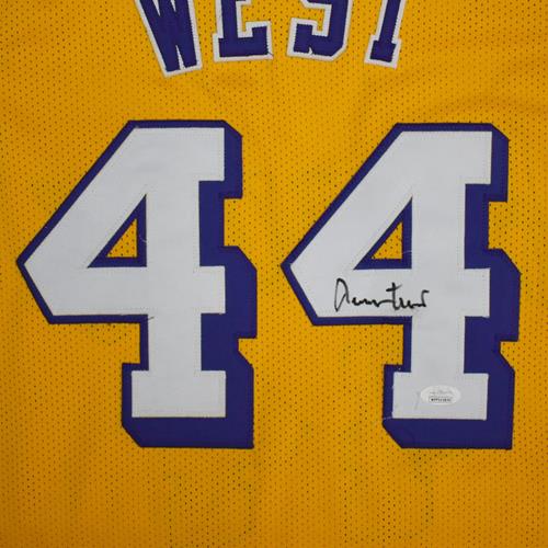 Jerry West Autographed Los Angeles Lakers (Yellow #44) Custom Jersey - JSA