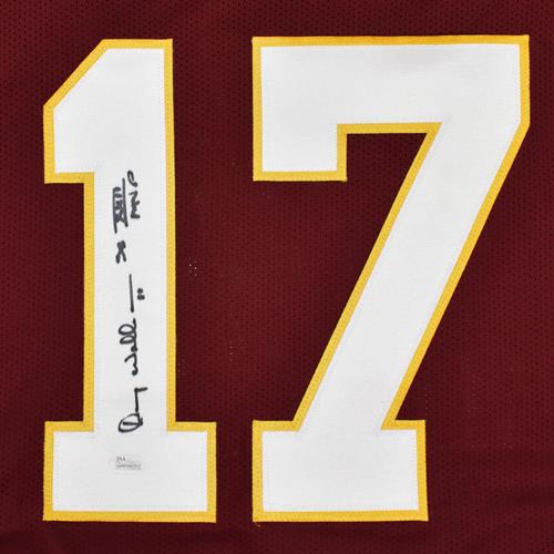 Doug Williams Autographed Washington (Maroon #17) Custom Jersey w/ SB XXV MVP - JSA