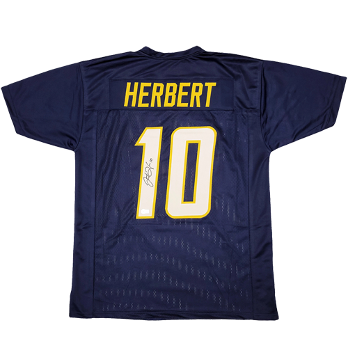 Justin Herbert Autographed Los Angeles (Navy Blue #10) Jersey - BAS