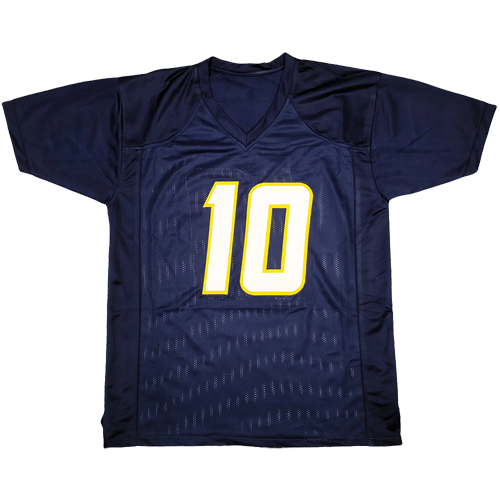 Justin Herbert Autographed Los Angeles (Navy Blue #10) Jersey - JSA
