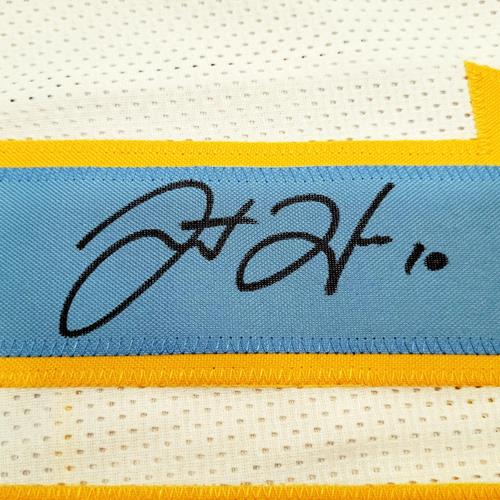 Justin Herbert Autographed Los Angeles (White #10) Custom Jersey - BAS