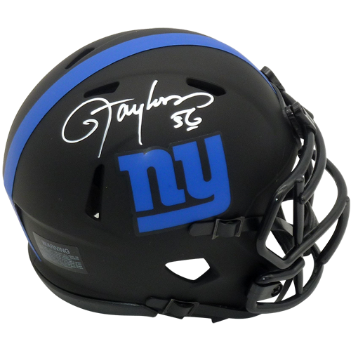 Lawrence Taylor Autographed New York Giants (ECLIPSE) Mini Helmet - Beckett Witness