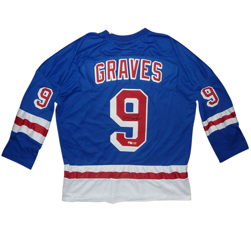 Adam Graves Autographed New York (Blue #9) Custom Hockey Jersey