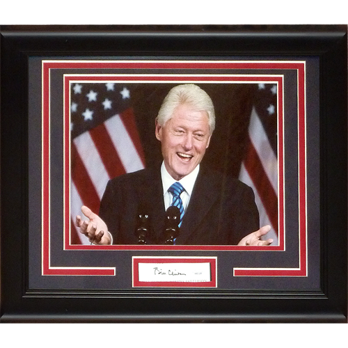 Bill Clinton Autographed President Signature Series Frame - JSA