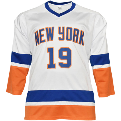 Bryan Trottier Autographed New York (White #19) Custom Hockey Jersey - JSA