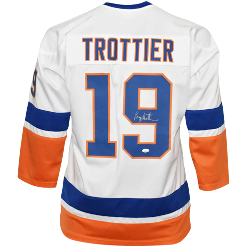 Bryan Trottier Autographed New York (White #19) Custom Hockey Jersey - JSA