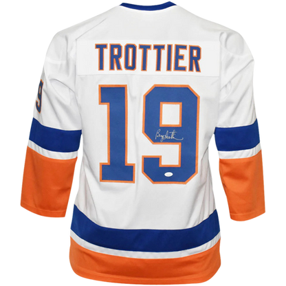 Bryan Trottier Autographed New York (White #19) Custom Hockey Jersey - JSA