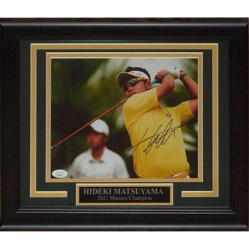 Hideki Matsuyama Autographed Deluxe Framed 8x10 Photo - JSA