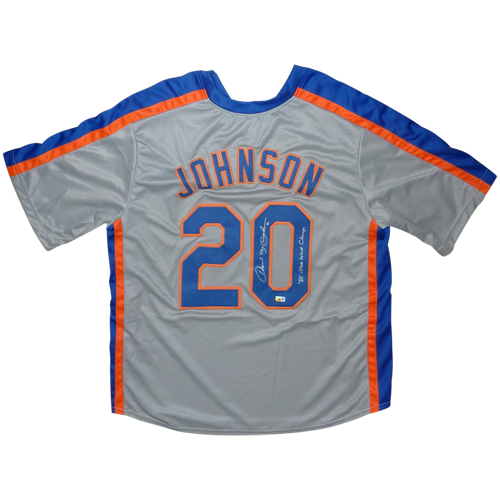 Howard Johnson Autographed New York (Grey #20) Stitched Jersey - JSA