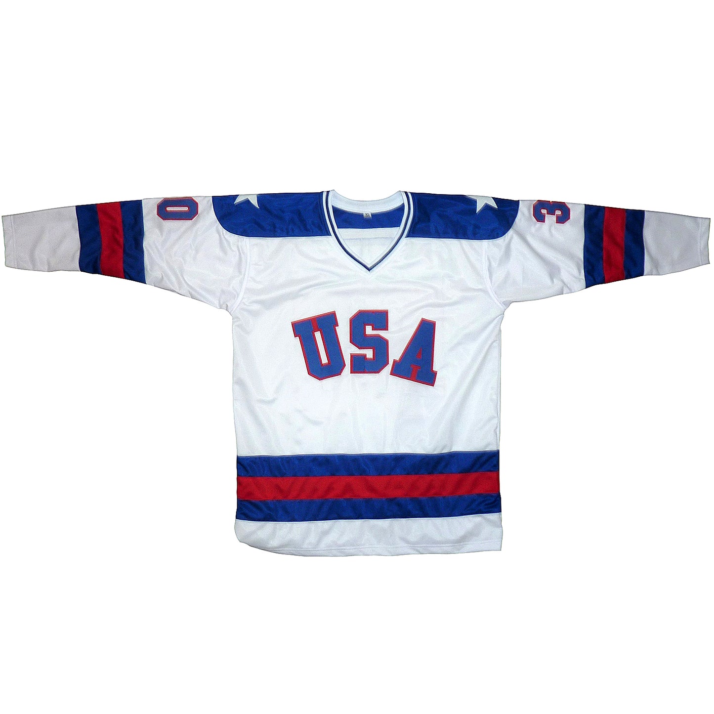 Jim Craig Autographed USA Hockey (White #30) Custom Stitched Jersey with 1980 Gold