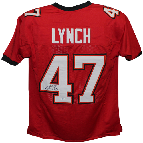 John Lynch Autographed Tampa Bay Buccaneers (Red #47) Custom Jersey - Beckett