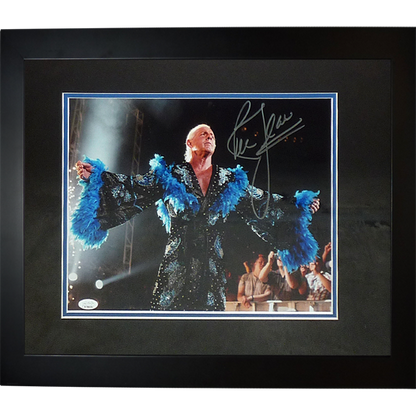 Ric Flair Autographed Wrestling (Blue Robe Horizontal) Deluxe Framed 11x14 Photo - JSA