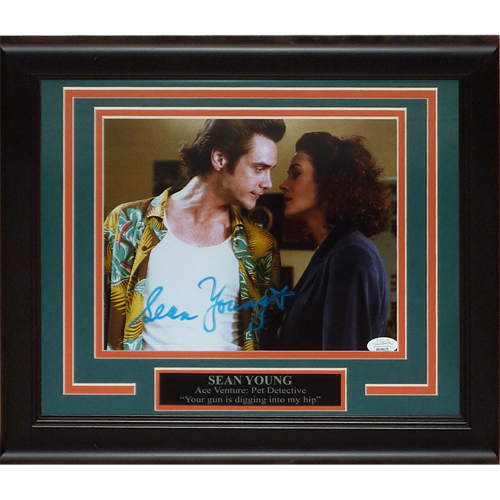 Sean Young Autographed Ace Ventura' With Jim Carrey Deluxe Framed 8x10 Photo - JSA