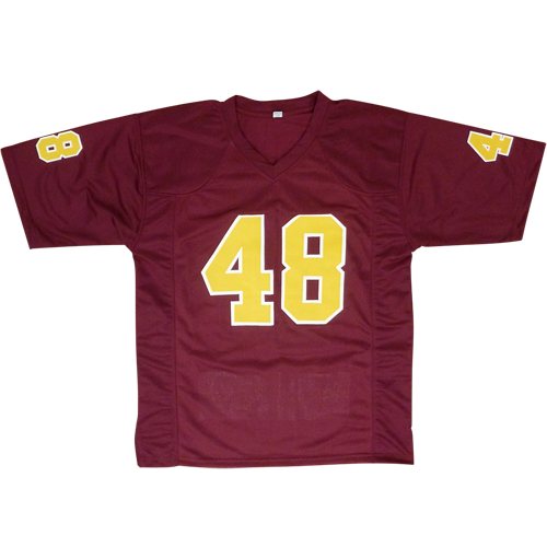 Terrell Suggs Autographed Arizona State Sun Devils (Maroon #48) Custom STAT Jersey - JSA