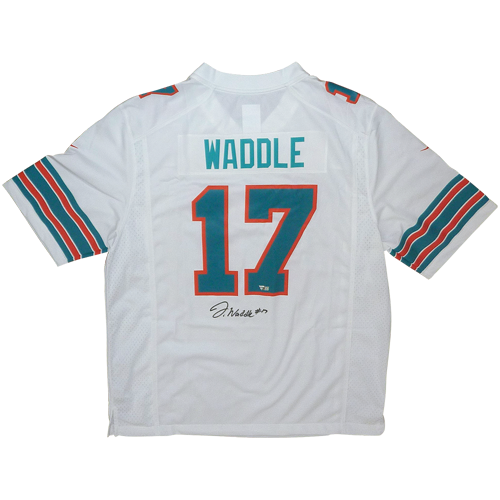 Jaylen Waddle Autographed Miami Dolphins (White #17 Throwback