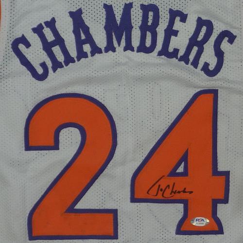Tom Chambers Autographed Phoenix (White #24) Custom Jersey - JSA