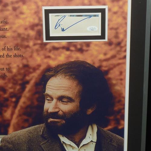 Good Will Hunting Full-Size Movie Poster Deluxe Framed with Matt Damon and Robin Williams Autographs - JSA