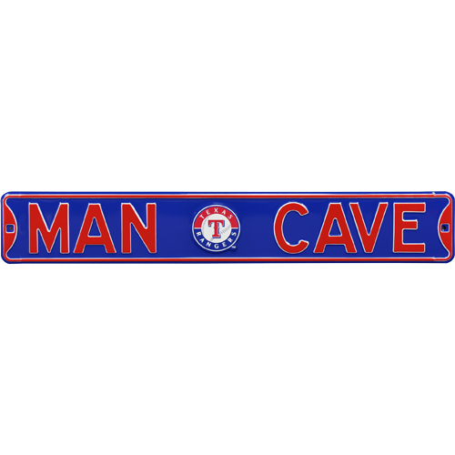 Texas Rangers "MAN CAVE" Authentic Street Sign