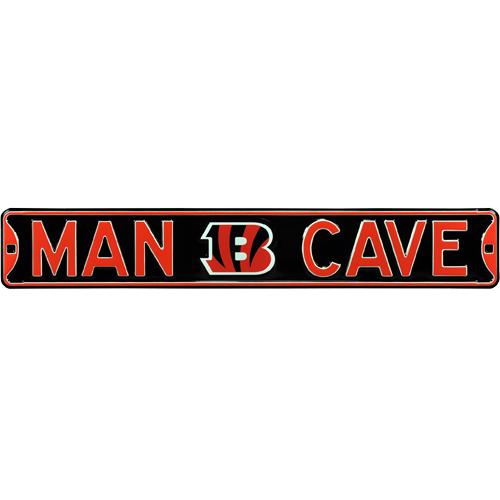 Cincinnati Bengals "MAN CAVE" Authentic Street Sign
