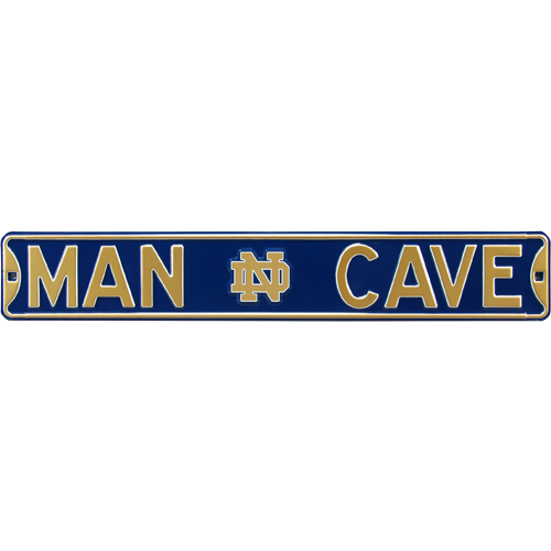 Notre Dame Fighting Irish "MAN CAVE" Authentic Street Sign