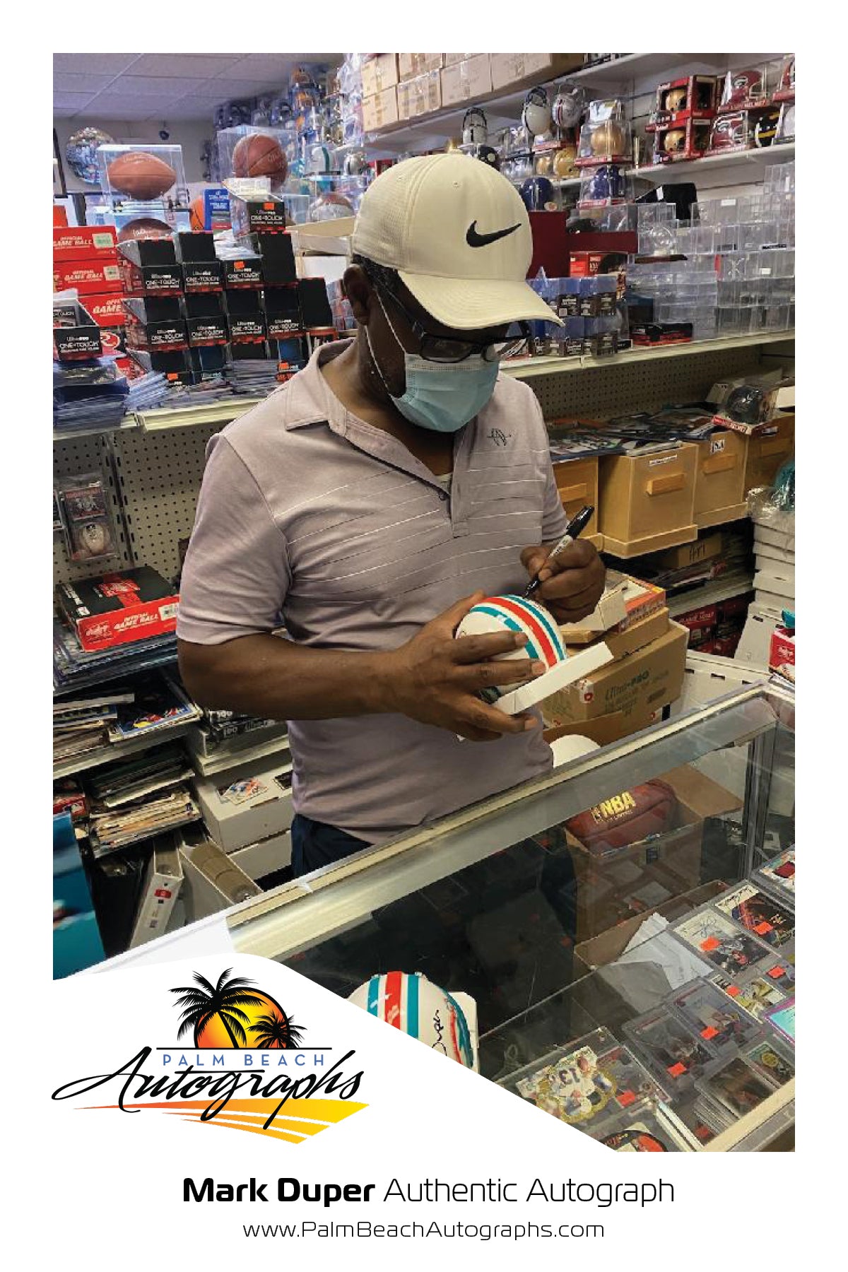 Mark Duper Autographed Miami Dolphins (Throwback) Mini Helmet