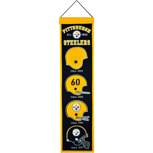 Pittsburgh Steelers Logo Evolution Heritage Banner – Palm Beach