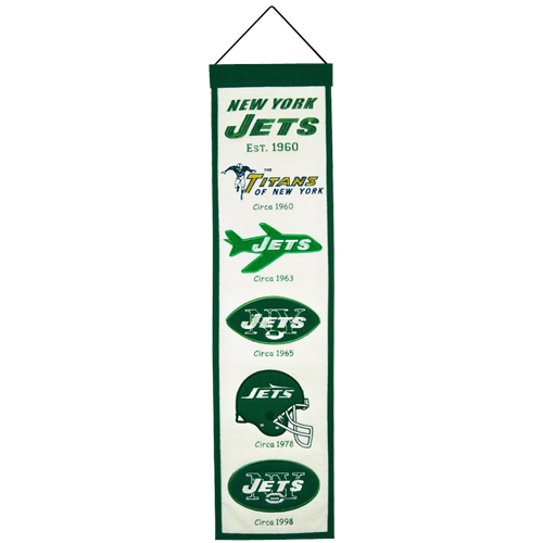 New York Jets Logo Evolution Heritage Banner