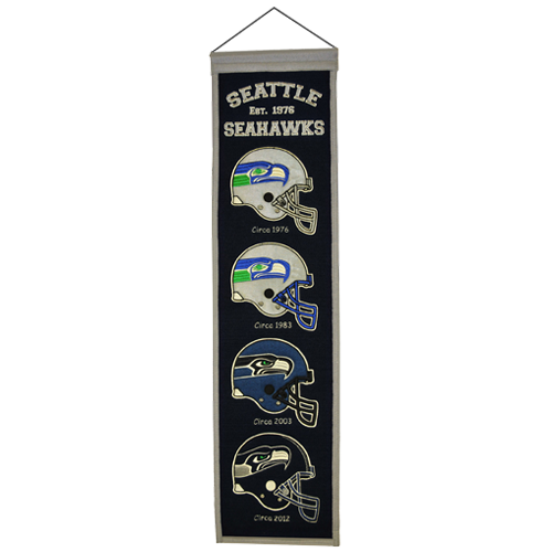 Seattle Seahawks Logo Evolution Heritage Banner