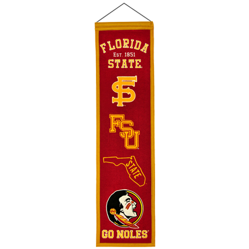 Florida State Seminoles FSU Logo Evolution Heritage Banner