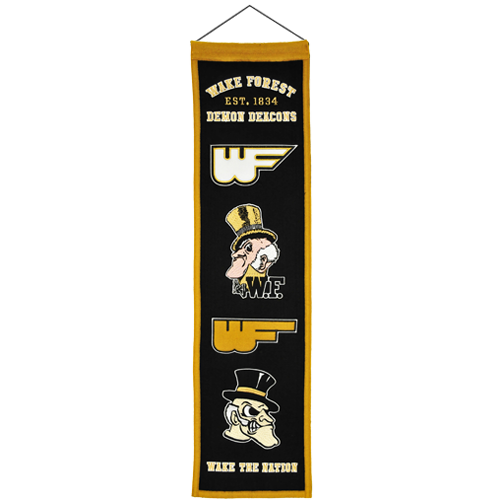 Wake Forest Demon Deacons Logo Evolution Heritage Banner