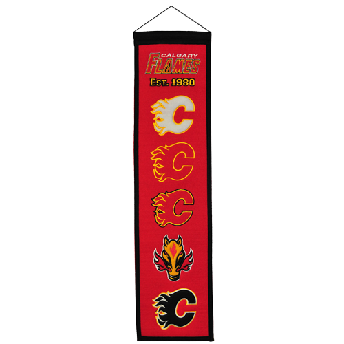 Calgary Flames Logo Evolution Heritage Banner
