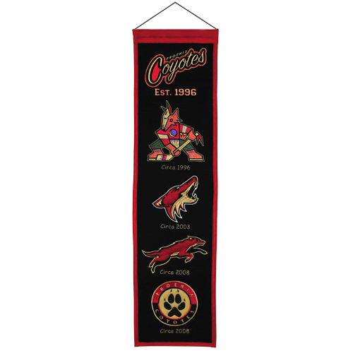 Phoenix Coyotes Logo Evolution Heritage Banner