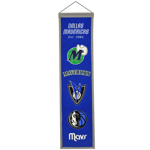 Dallas Mavericks Logo Evolution Heritage Banner