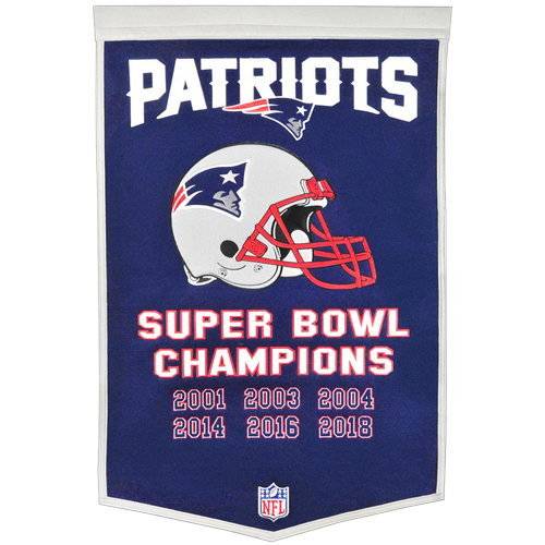 New England Patriots Super Bowl Championship Dynasty Banner – Palm Beach  Autographs LLC