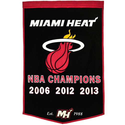 Miami Heat NBA Finals Championship Dynasty Banner – Palm Beach