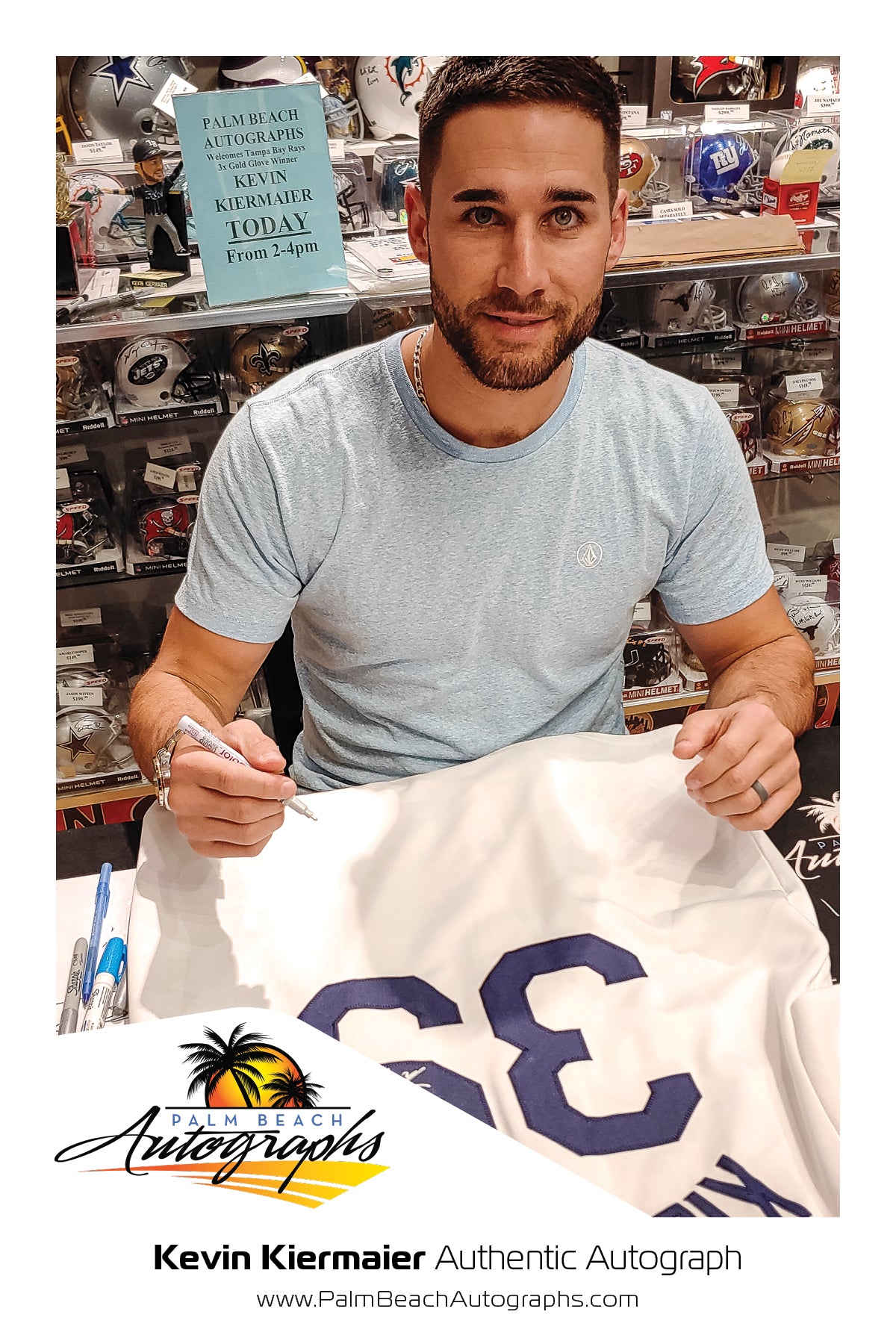 Kevin Kiermaier Autographed Tampa Bay (White #39) Custom Jersey - JSA