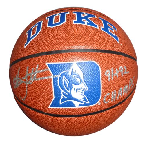Christian Laettner Autographed Duke Blue Devils Rawlings Full-Size Basketball w/ 