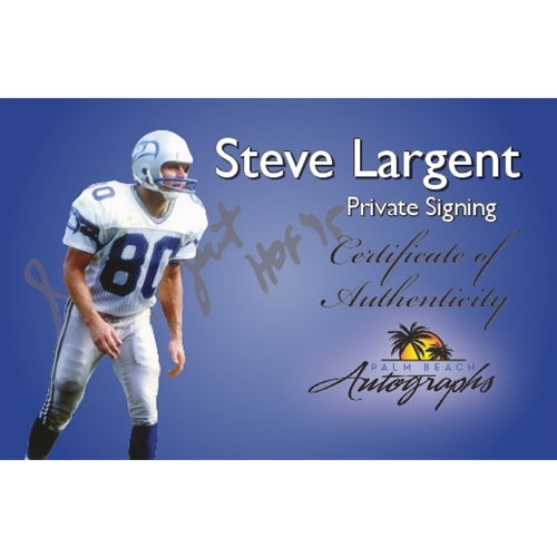 Steve Largent Autographed Seattle Seahawks (Throwback) Deluxe Full Size Replica Helmet w/ "HOF 95"