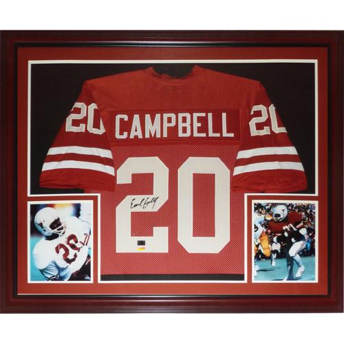 Earl Campbell Autographed Texas Longhorns (Orange #20) Deluxe Framed Jersey - TriStar