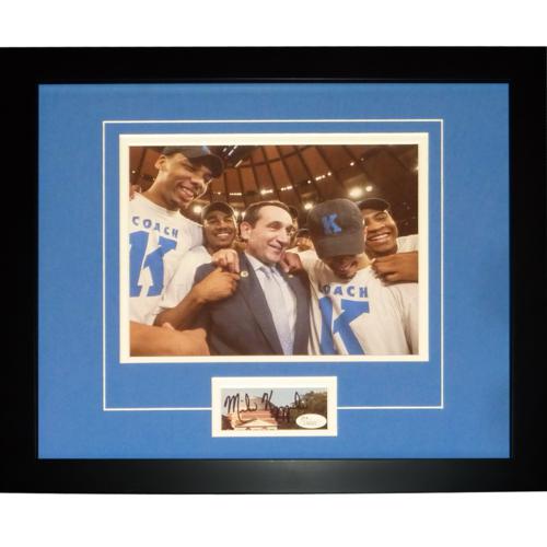 Mike Krzyzewski Autographed Duke Blue Devils (1000 Win) "Signature Series" Frame