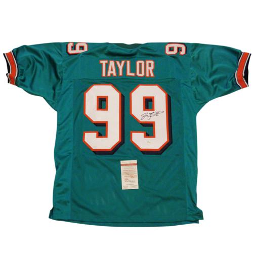 Jason Taylor Autographed Miami Dolphins (Teal #99) Custom Jersey - JSA