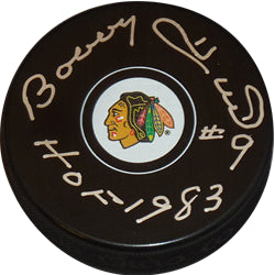 Bobby Hull Autographed Chicago Blackhawks Hockey Puck w/ 